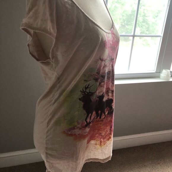 VINTAGE y2k Billabong deer graphic deer tee short sleeve shirt skater punk - Picture 7 of 9